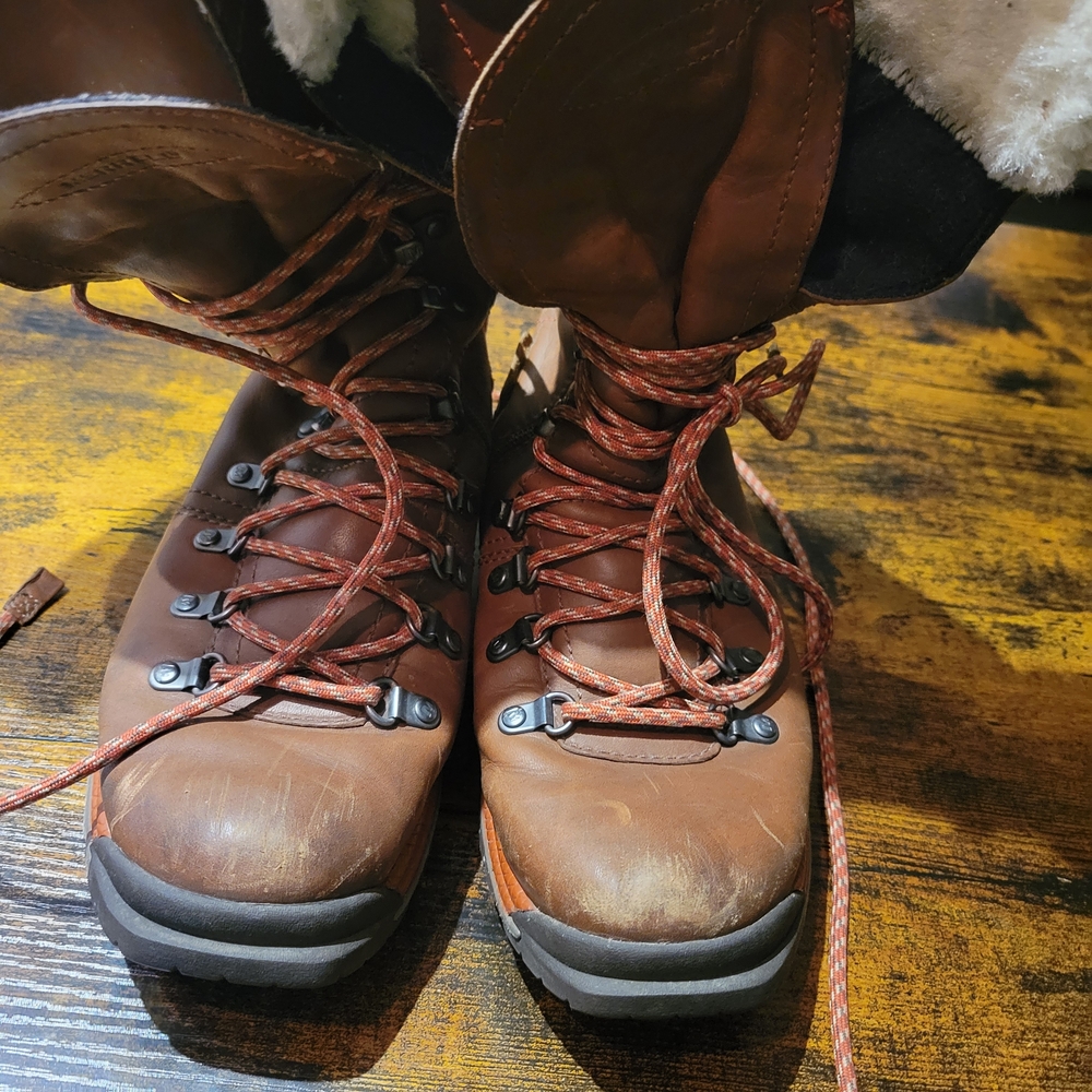 Merrell Tan Leather Lace-Up Boots - Picture 7 of 7
